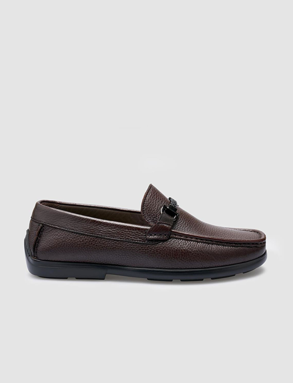 %100 Hakiki Deri Kahverengi Toka Detaylı Erkek Loafer