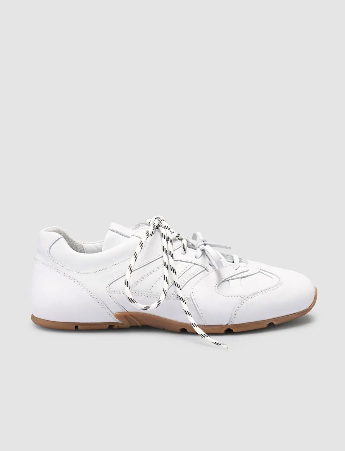 %100 Hakiki Deri Beyaz Kadın Sneaker
