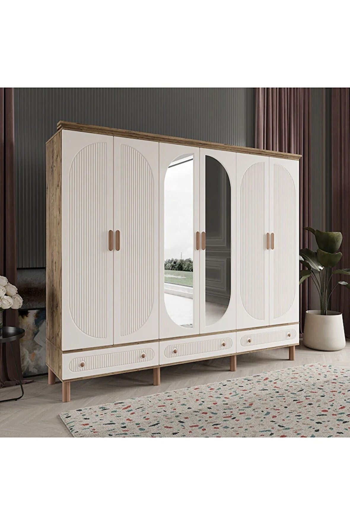 SOHO 6 KAPAKLI AYTAŞI GARDIROP TAMAMI MDF