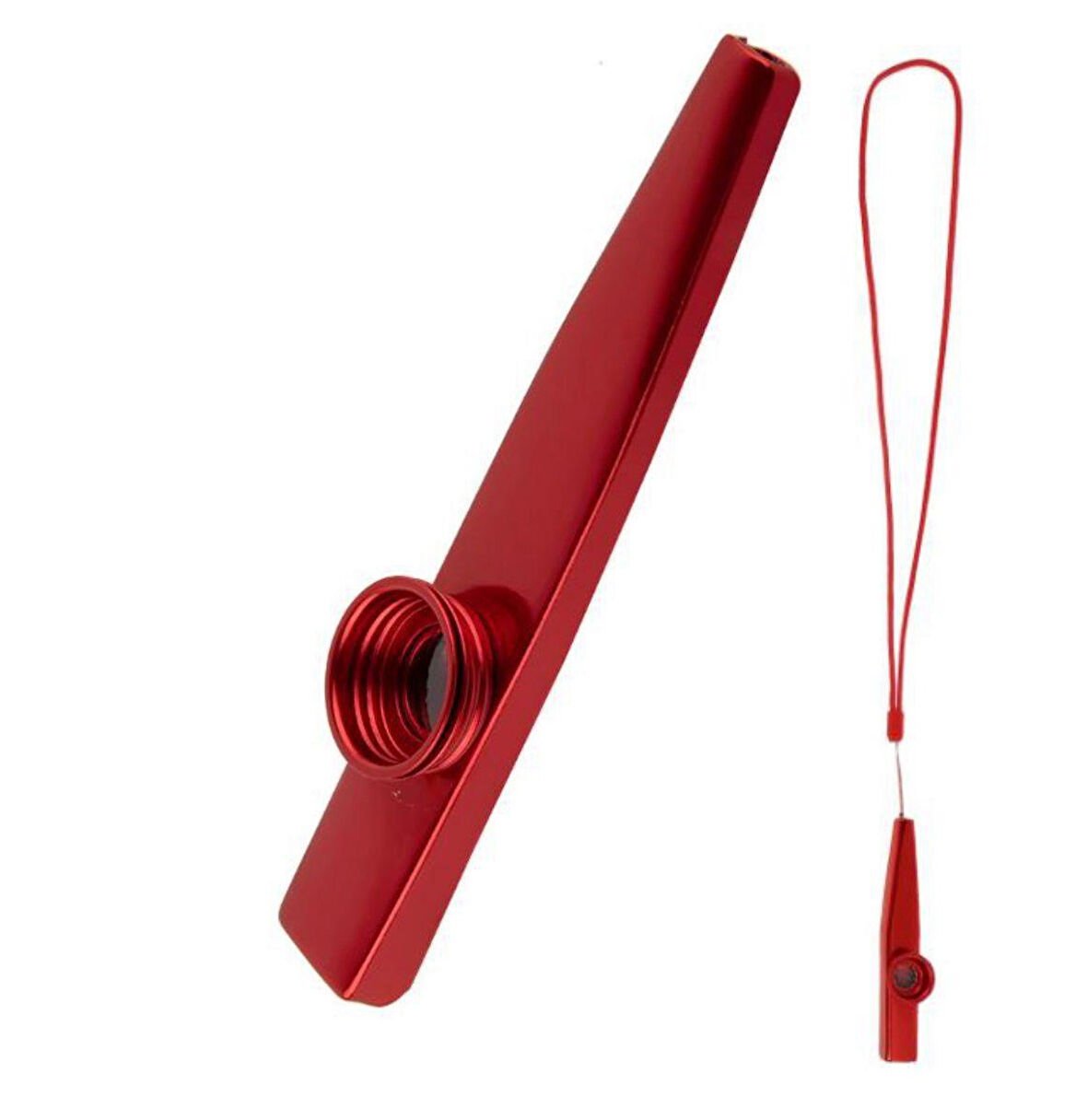 MK-02R Metal Kazoo İp Askılı Alüminyum Alaşım Kırmızı