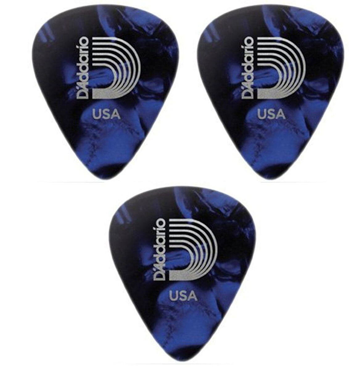 Daddario 1CAP4-BL 3 Adet Gitar Pena 0.70 mm Mavi Medium