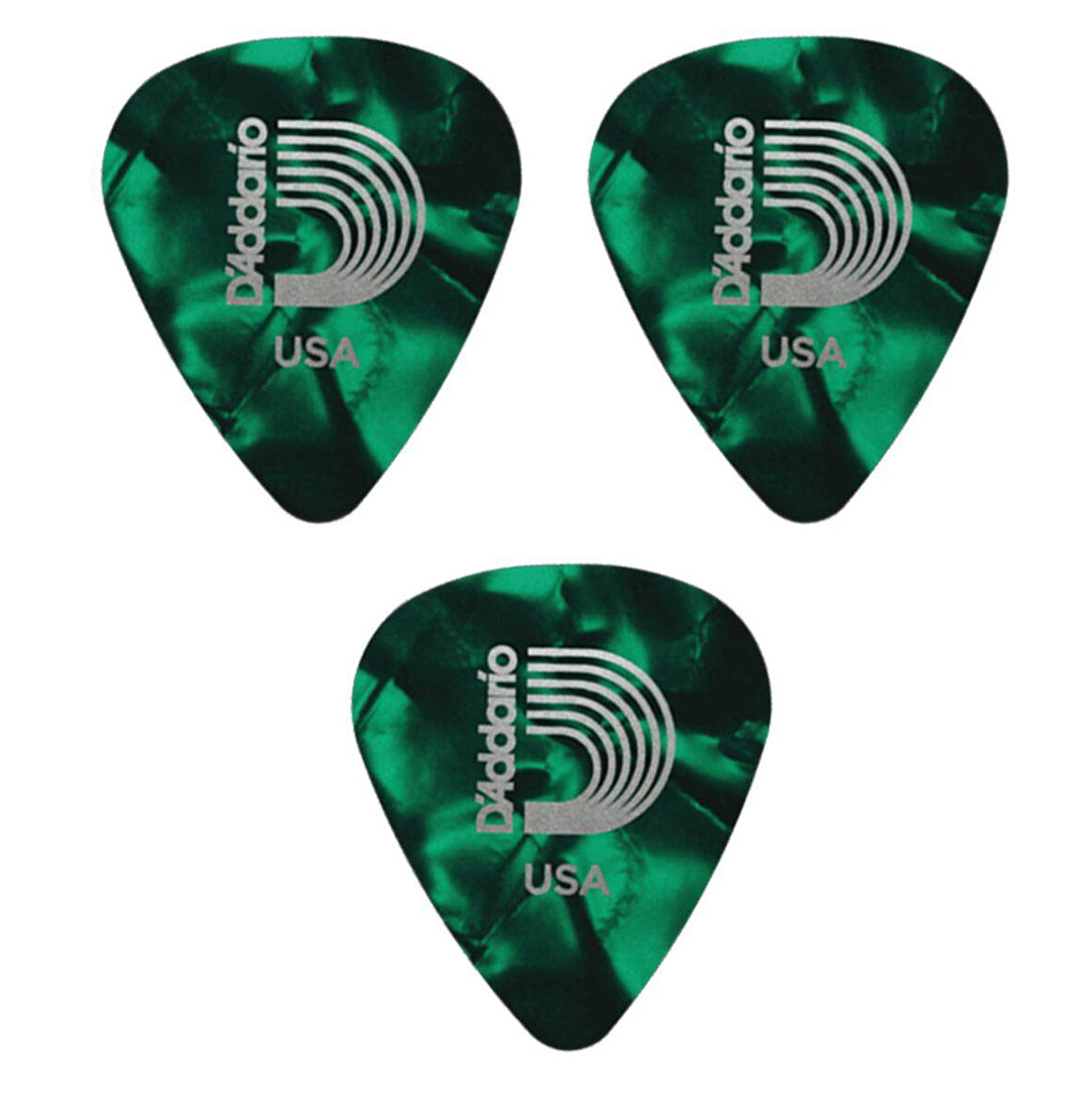 Daddario 1CAP4-GR 3 Adet Gitar Pena 0.70 mm Yeşil Medium