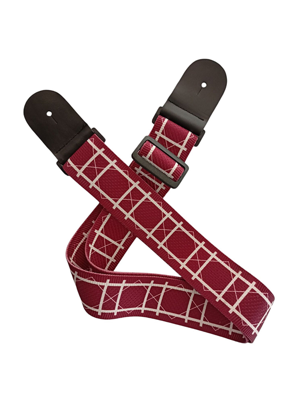 Rj200-C2 Gitar Askısı Deluxe Guitar Strap Deri Başlıklı 2 Katlı