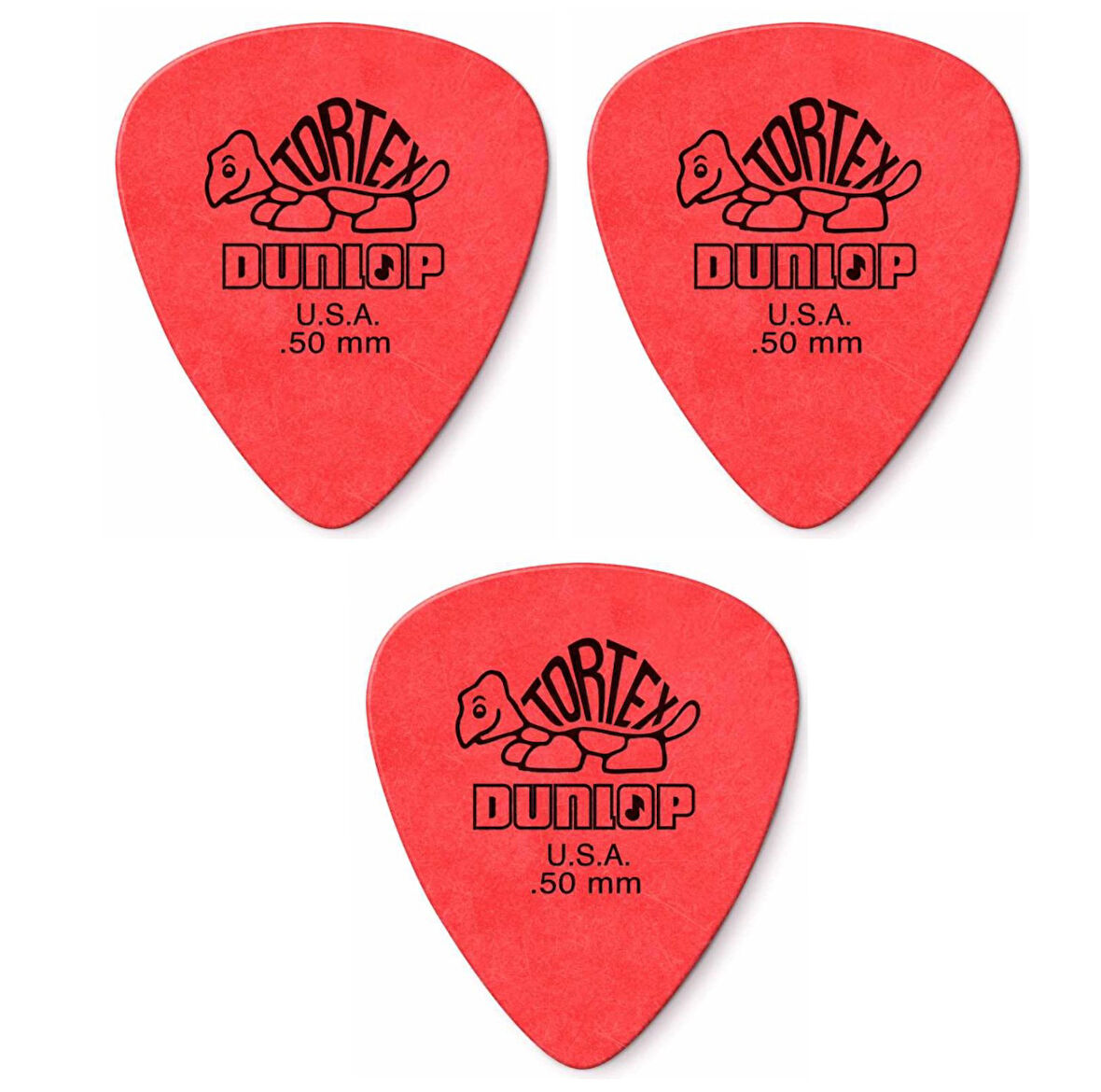 Jim Dunlop 418P.50 Tortex Standard 3 Adet Gitar Penası 0,50mm