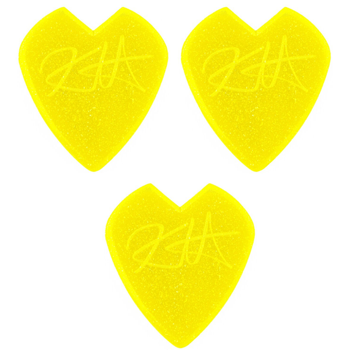 Jim Dunlop 47RKH3NYS Jazz III Pena 3 Adet Kirk Hammett Yellow Glitter