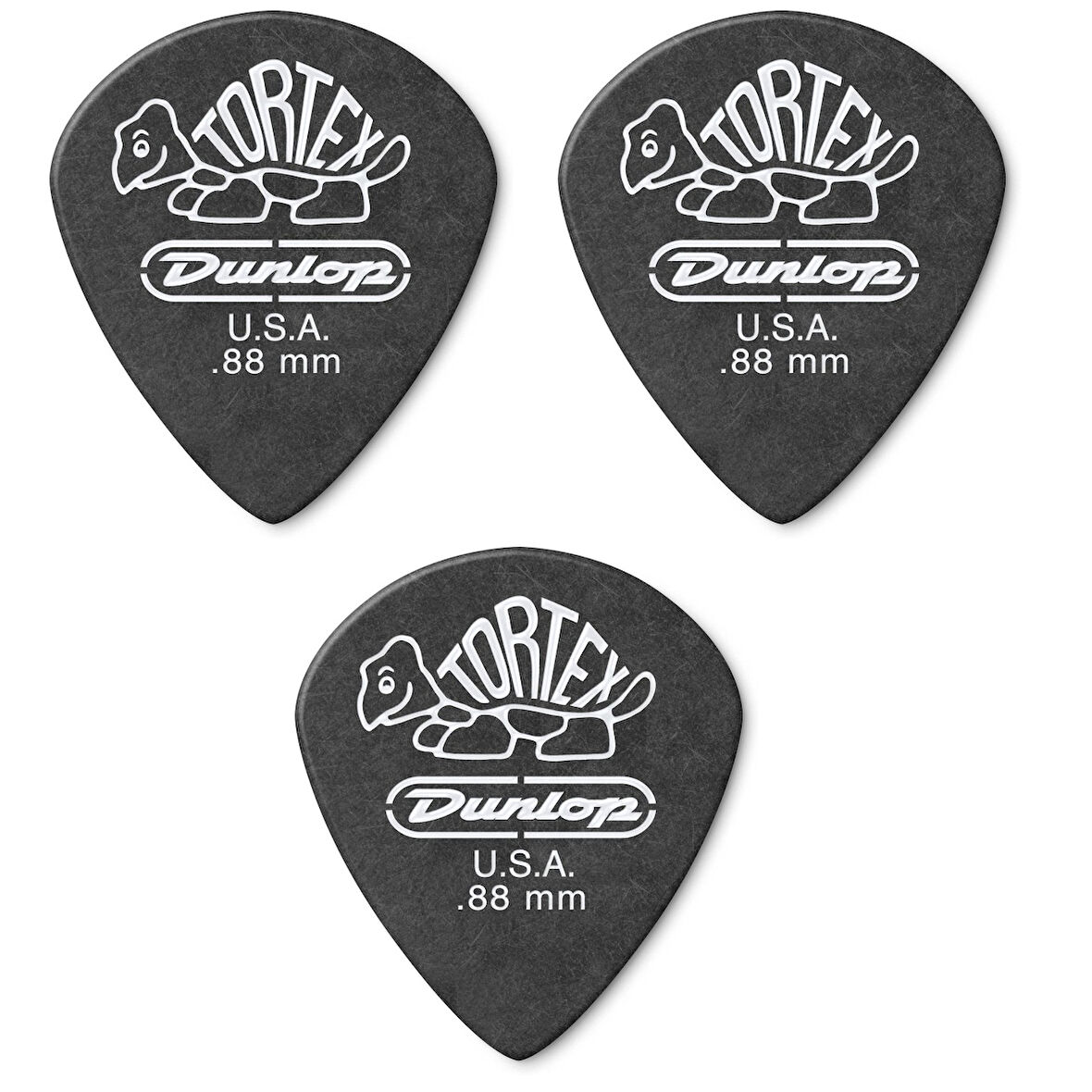 Jim Dunlop 482R.88 Gitar Penası 3 Adet Tortex Pb Jazz III Pena (0.88 mm)