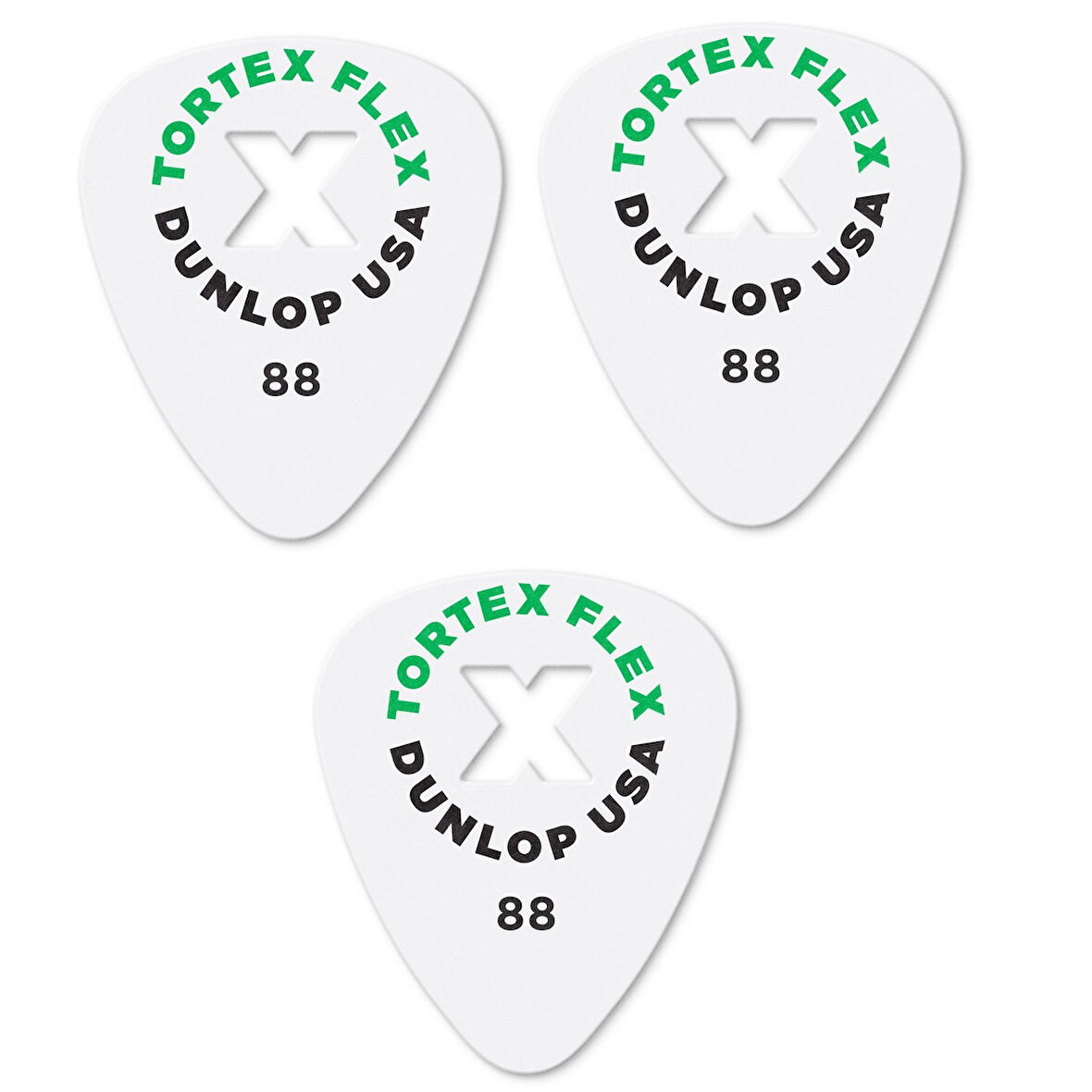 Jim Dunlop 428X0.88 Gitar Pena 3 Adet (0.88 mm) Tortex Flex X 