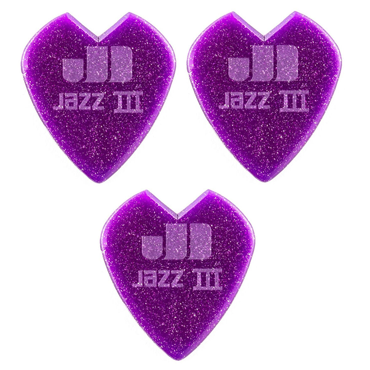 Jim Dunlop 47RKH3NPS Jazz III Purple Sparkl Pena 3 Adet Kirk Hammett Signature 