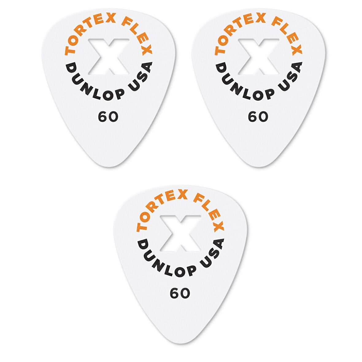 Jim Dunlop 428X0.60 Gitar Pena 3 Adet (0.60 mm) Tortex Flex X 
