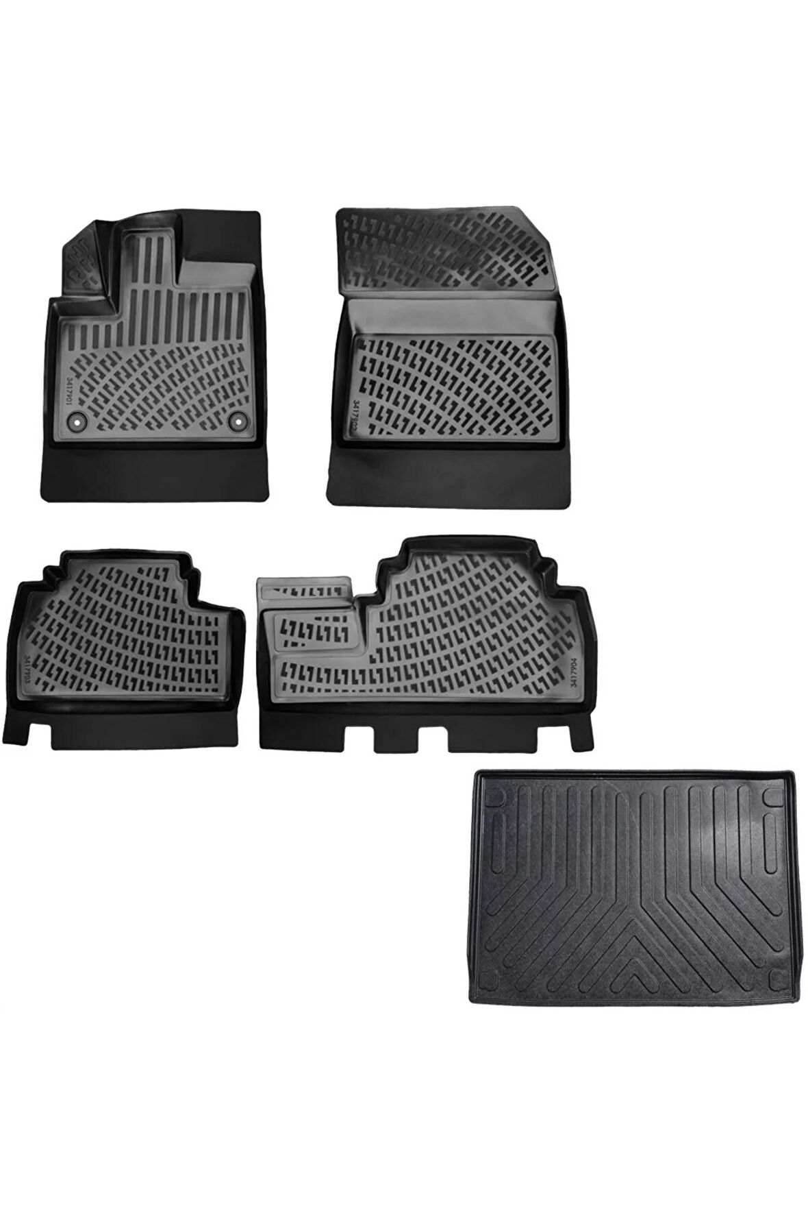 Citroen Berlingo 3D Havuzlu Paspas + Seperatörlü 3D Bagaj Havuzu Paspası 2019 Sonrası Set -Friemats