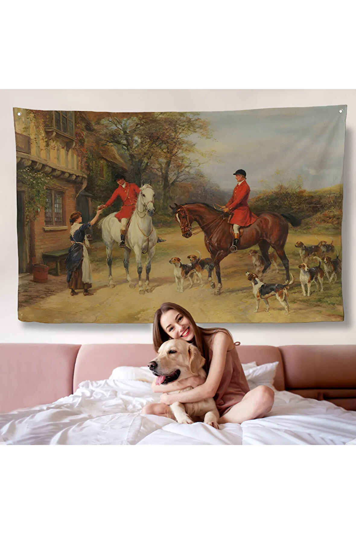 Heywood Hardy'un İngiliz Köyü Duvar Örtüsü-7017