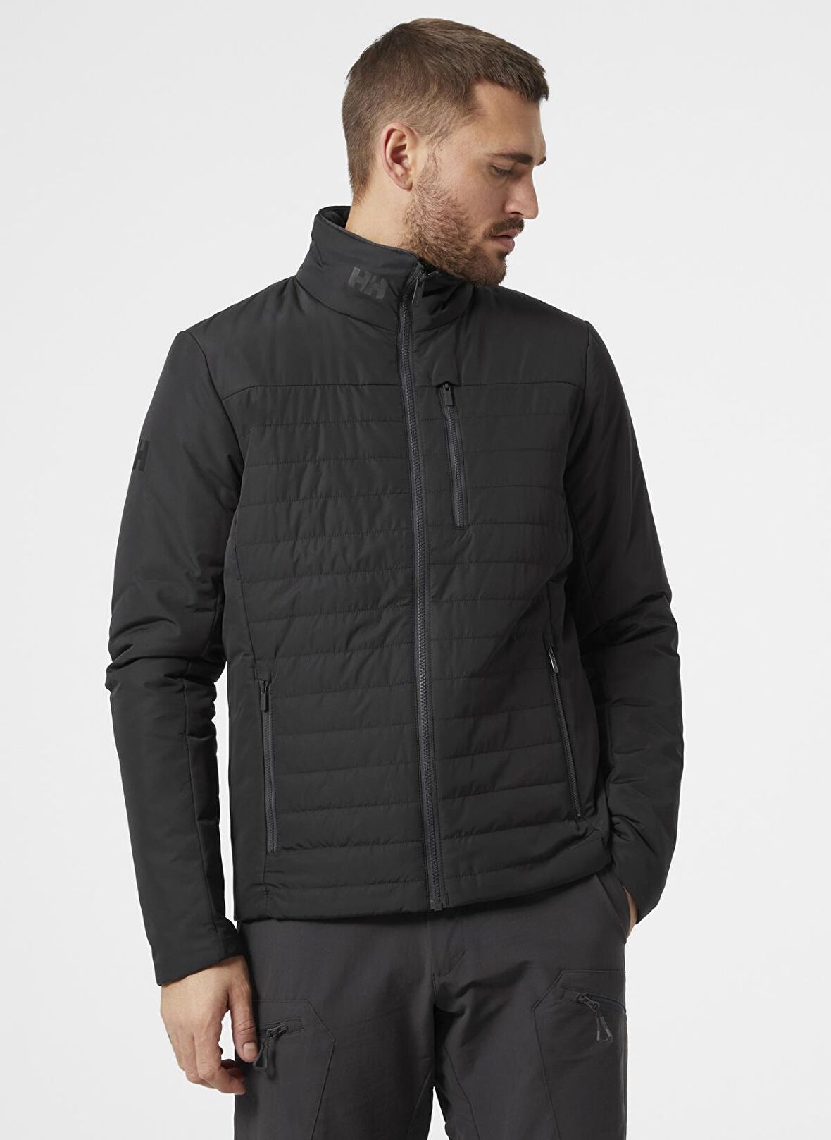 Helly Hansen Hh Crew Insulator Jacket 2.0 Fermuarlı Uzun Kollu Normal Kalıp Füme Erkek Mont