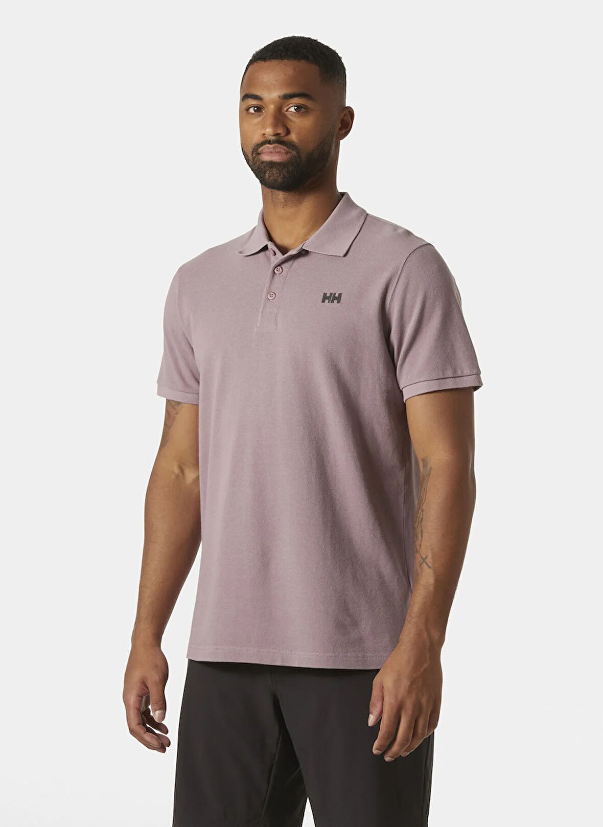 Helly Hansen HHA.33980_HELLY HANSEN TRANSAT POLO Mor Normal Düz Erkek Polo T-Shirt