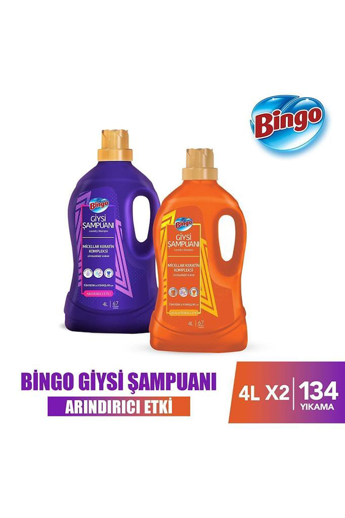 Bingo Giysi Şampuanı Karma Paket 4l 2'li