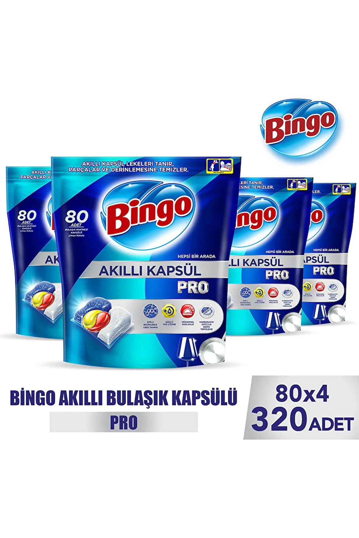 Akıllı Kapsül Pro Bulaşık Makinesi Deterjanı Tableti 320'li