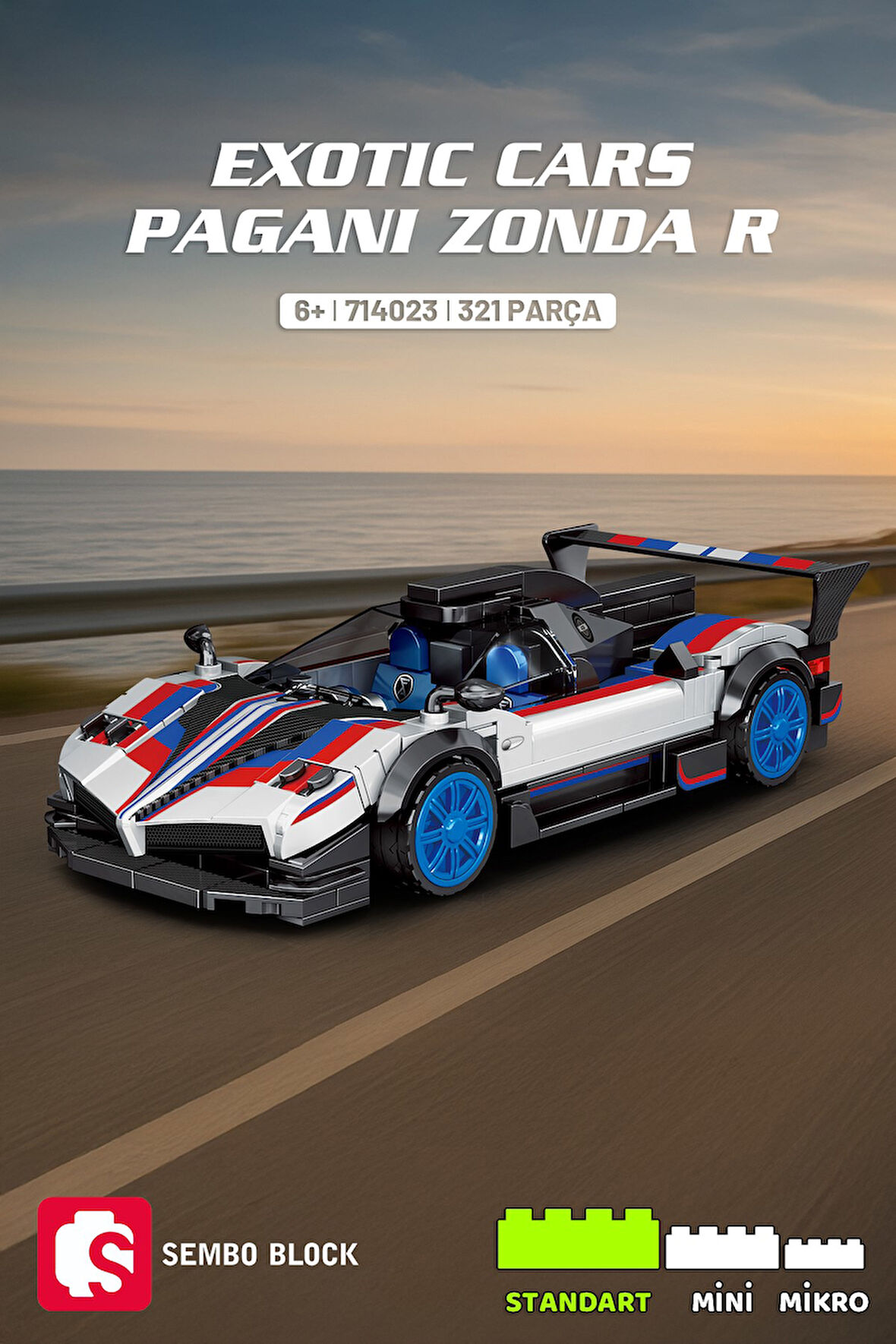 Sembo Block Pagani Zonda R Yapı Bloğu Seti 321 Parça