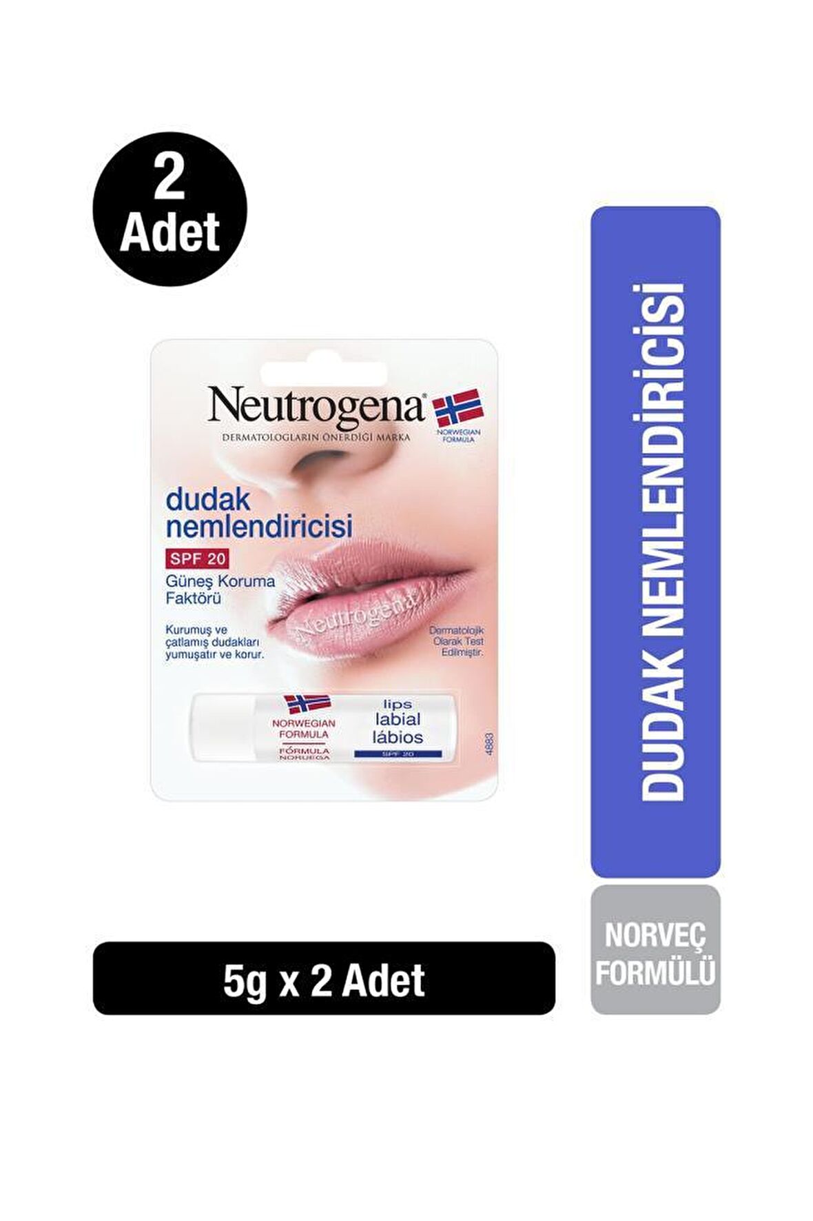 Neutrogena Dudak Nemlendiricisi SPF15 X2