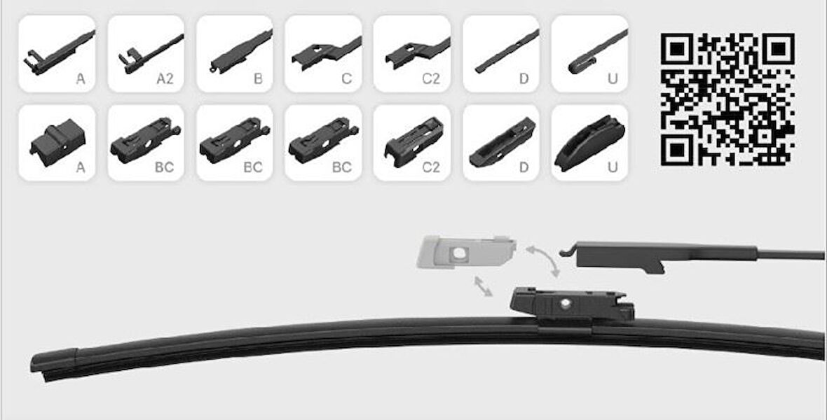 SİLECEK SÜPÜRGESİ ÇOK APARATLI 650MM A, B, C, D VE U TİP  KOLLARA UYGUN