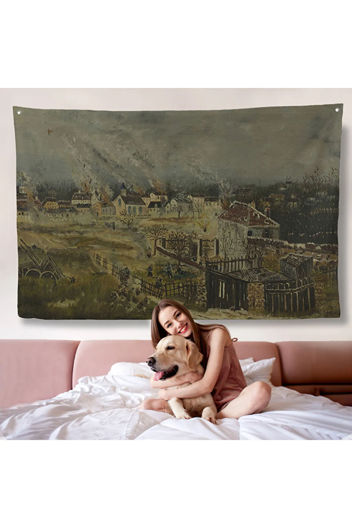 Henri Rousseau - Champigny Savaşı Duvar Örtüsü-7054