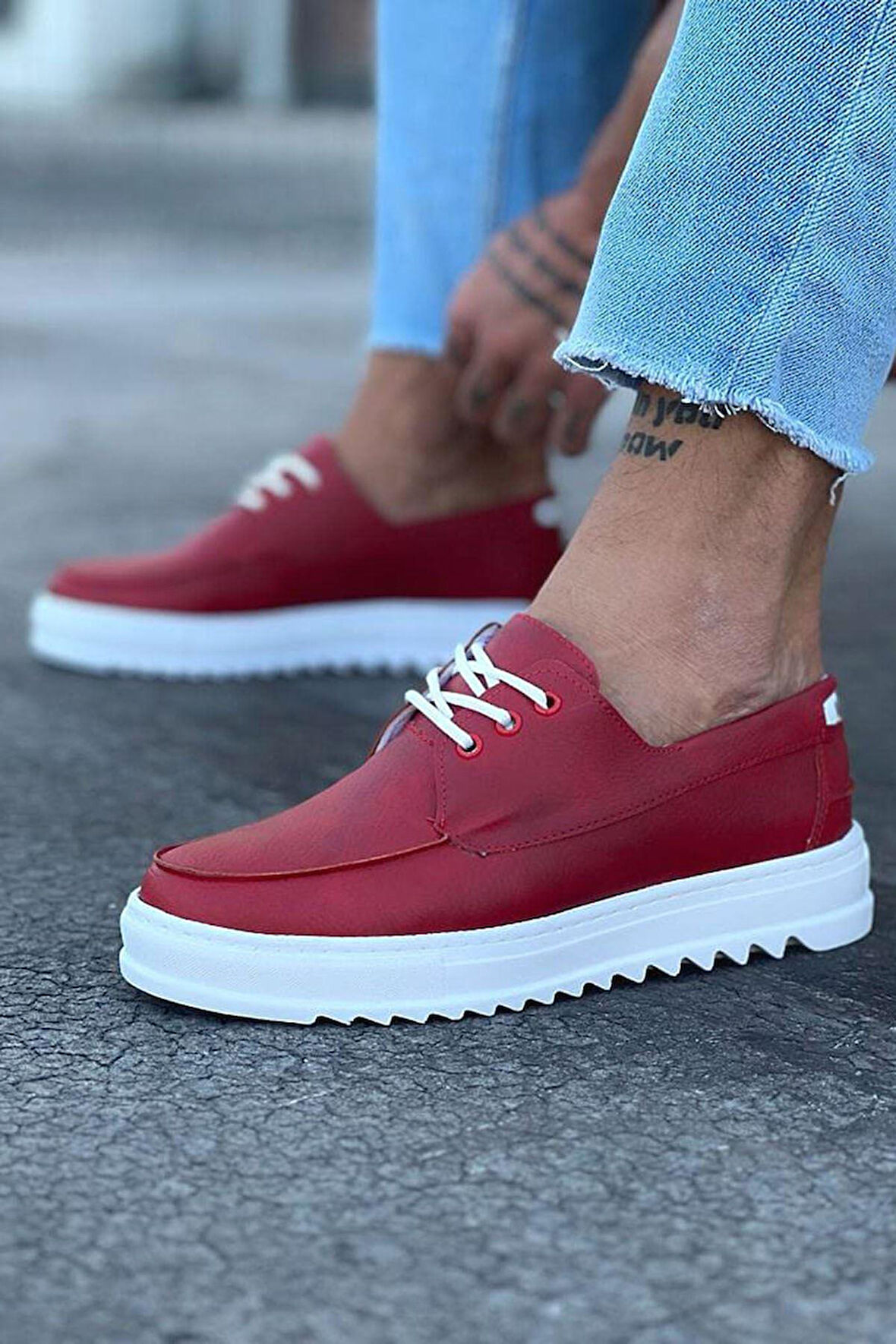 Celira HS506 Kırmızı Erkek Saraclı Casual Ayakkabı