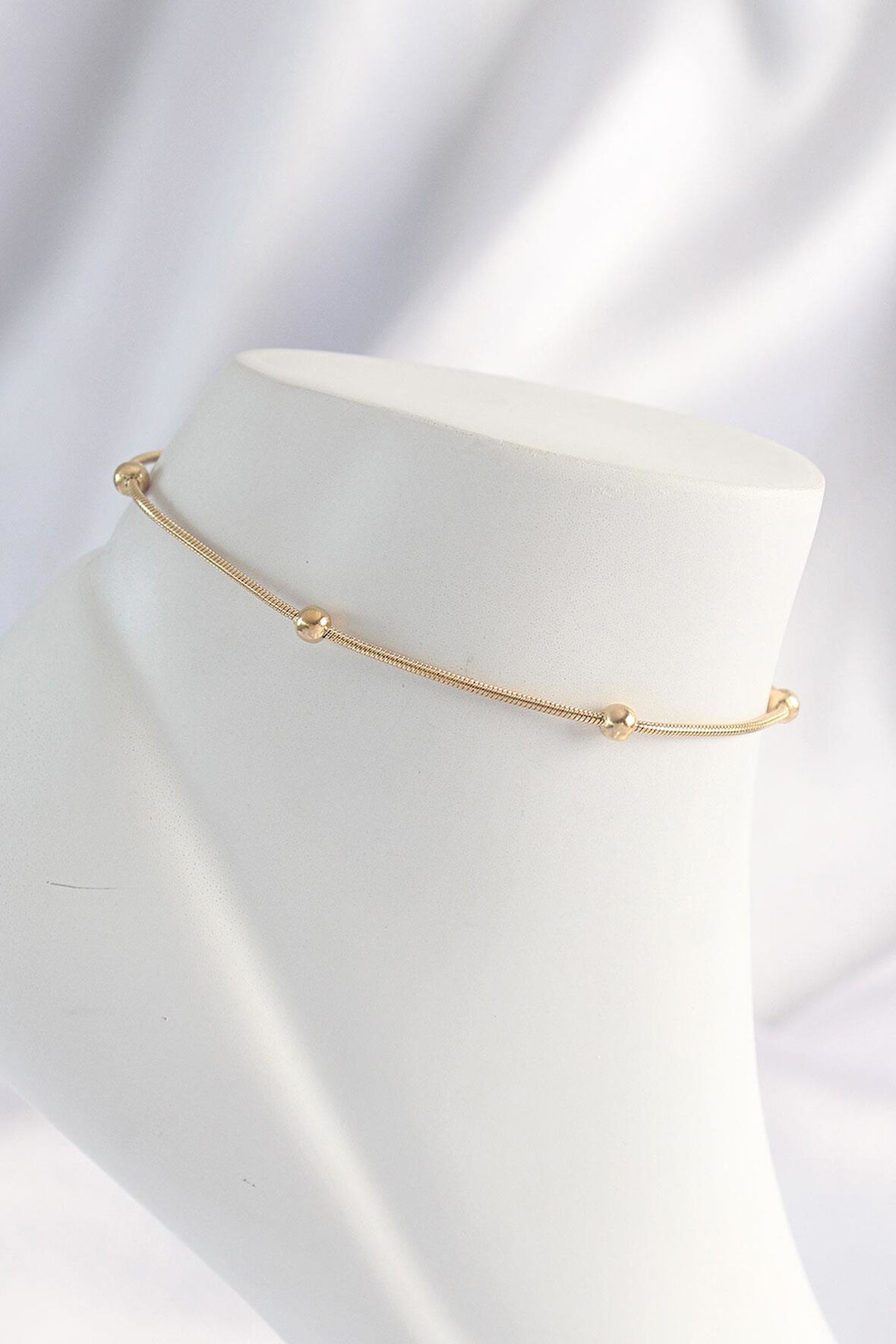 Celira Çelik Gold Renk Minimal Topçuk Model Halhal