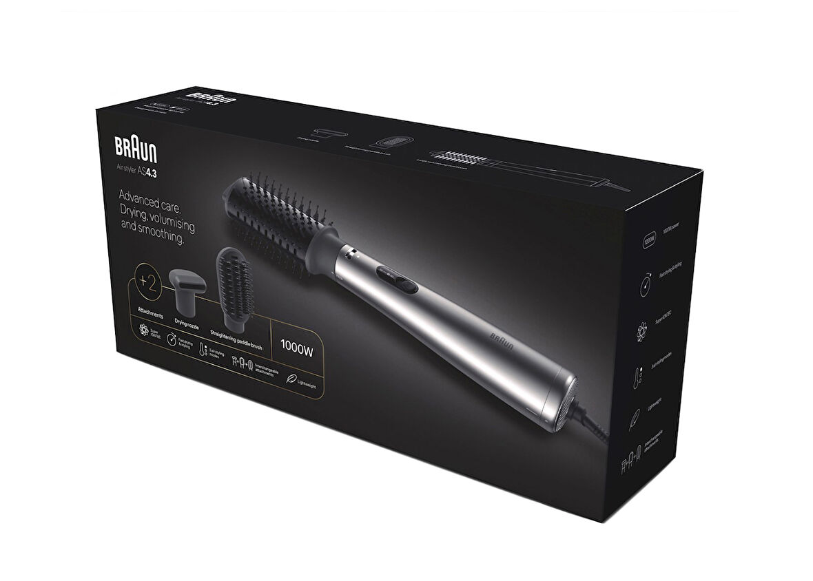 Braun BRAS430E Air Styler 4.3 Iontec 3 Başlıklı Saç Kurutma Makinesi ve Şekillendirici