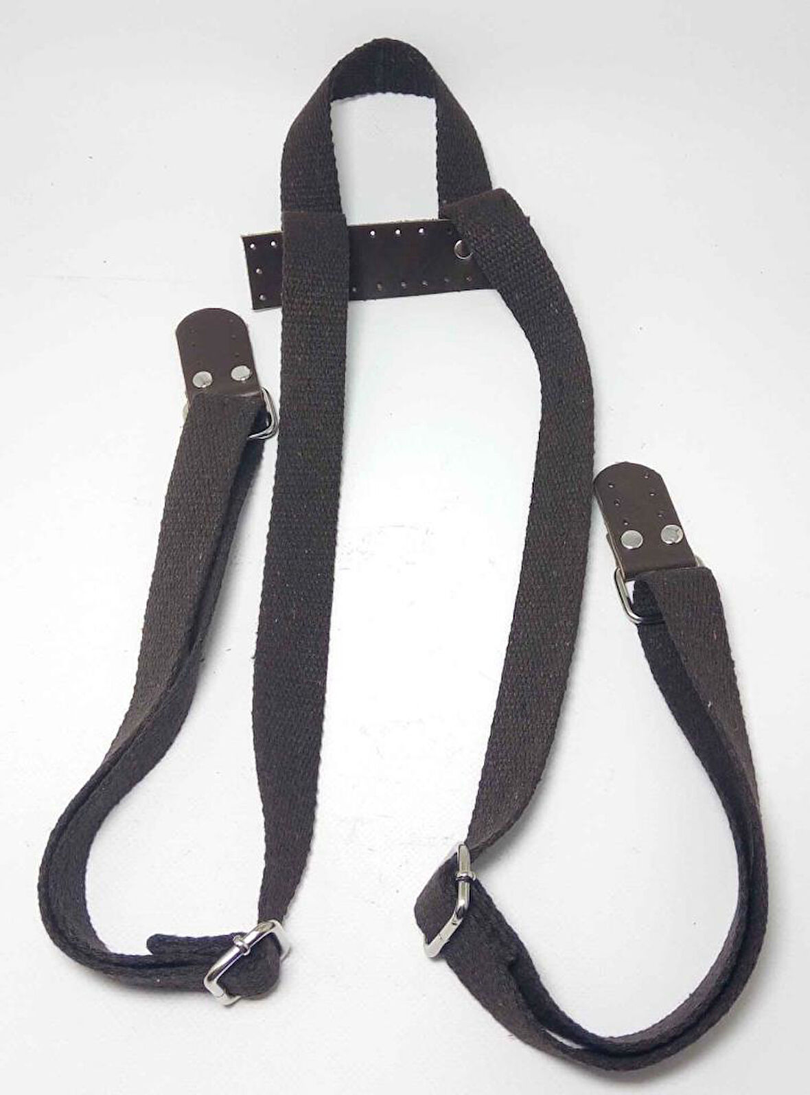 Çanta Aksesuar Pamuklu Kolon Koyu Kahve Sırt Çantası Sapı.