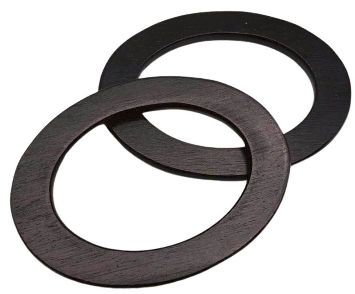 Çanta Aksesuar Oval Model 15x11 cm Siyah Renk Ahşap Çanta Sapı