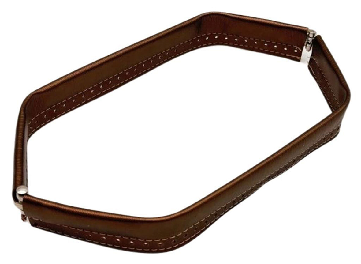 Çanta Aksesuar Bakır Renk Derili Metal Çanta Ağzı 33 Cm
