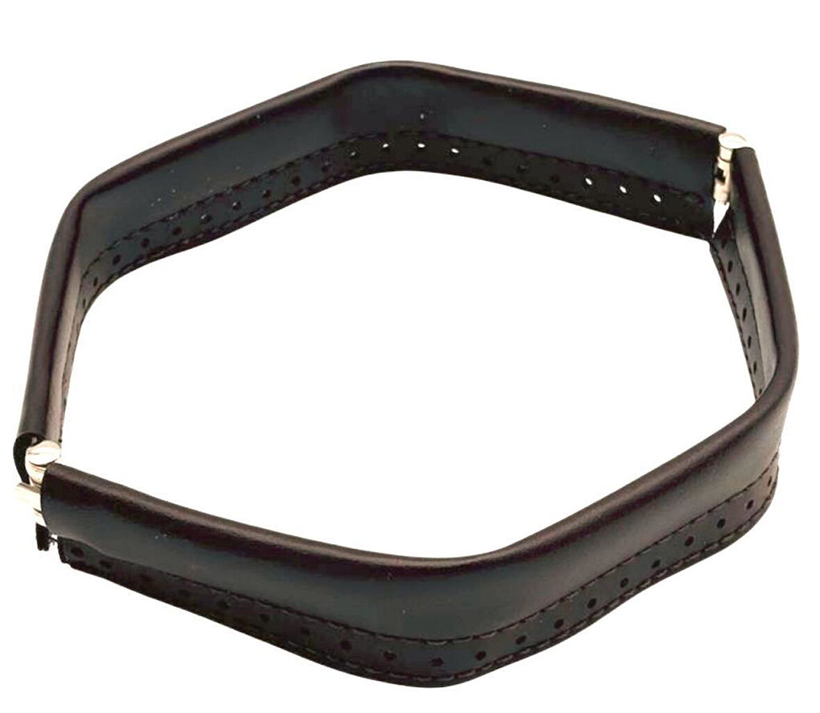 Çanta Aksesuar Koyu Kahve Renk Derili Metal Çanta Ağzı 24 Cm