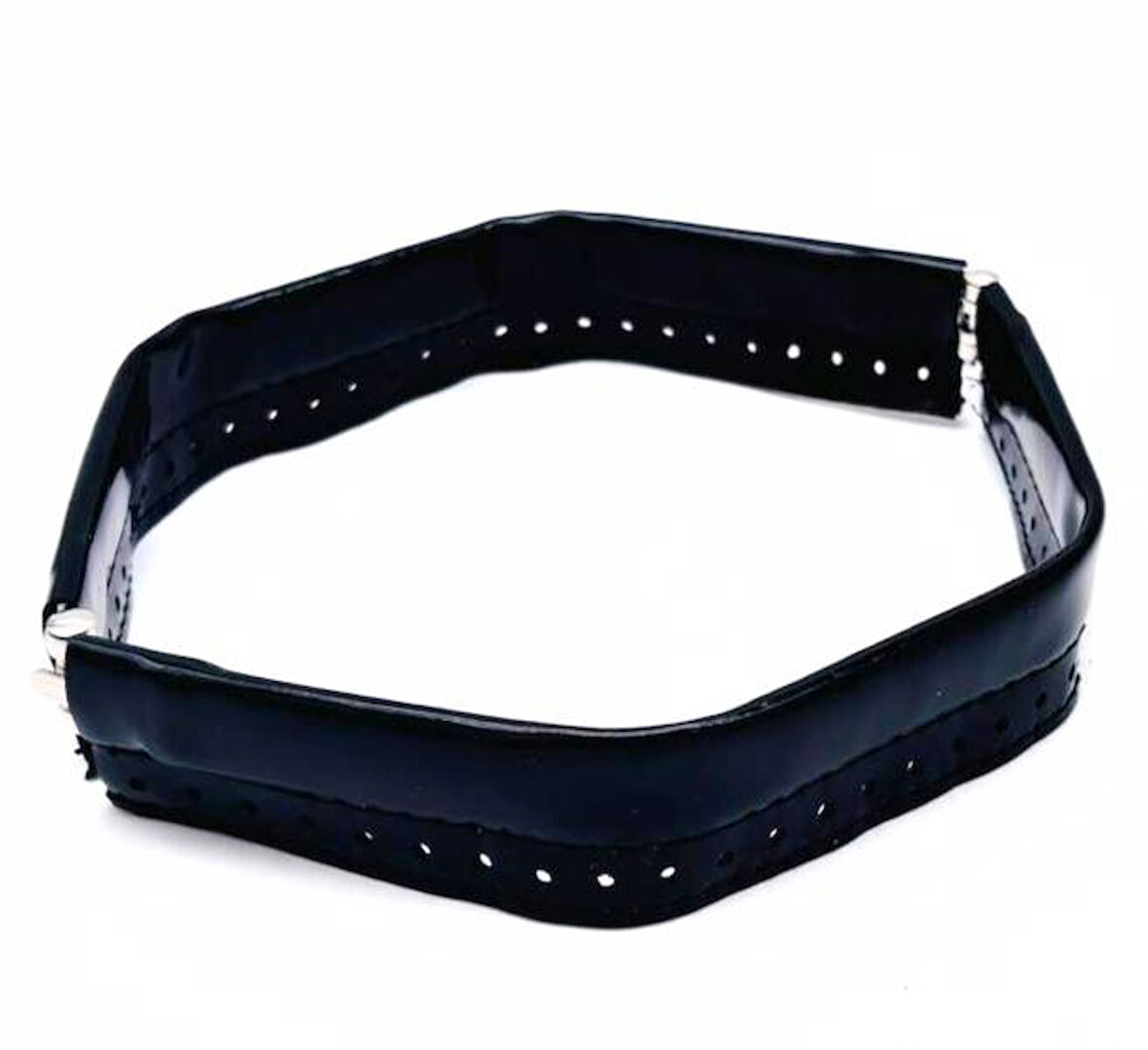 Çanta Aksesuar Siyah Rugan Renk Derili Metal Çanta Ağzı 24 Cm