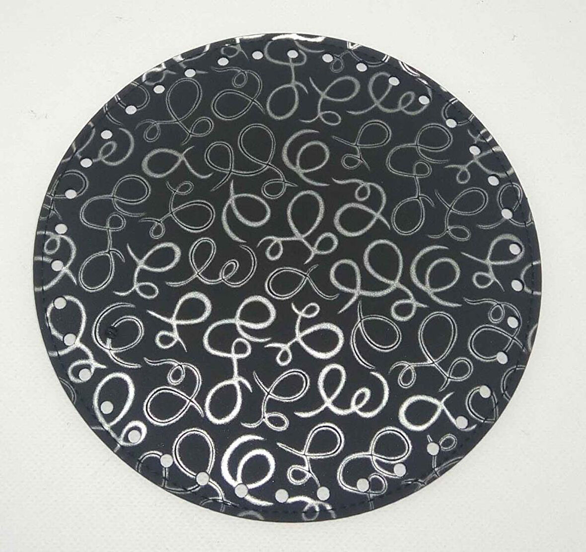 Çanta Aksesuar 20 Cm Desenli Yuvarlak Plaka, Taban