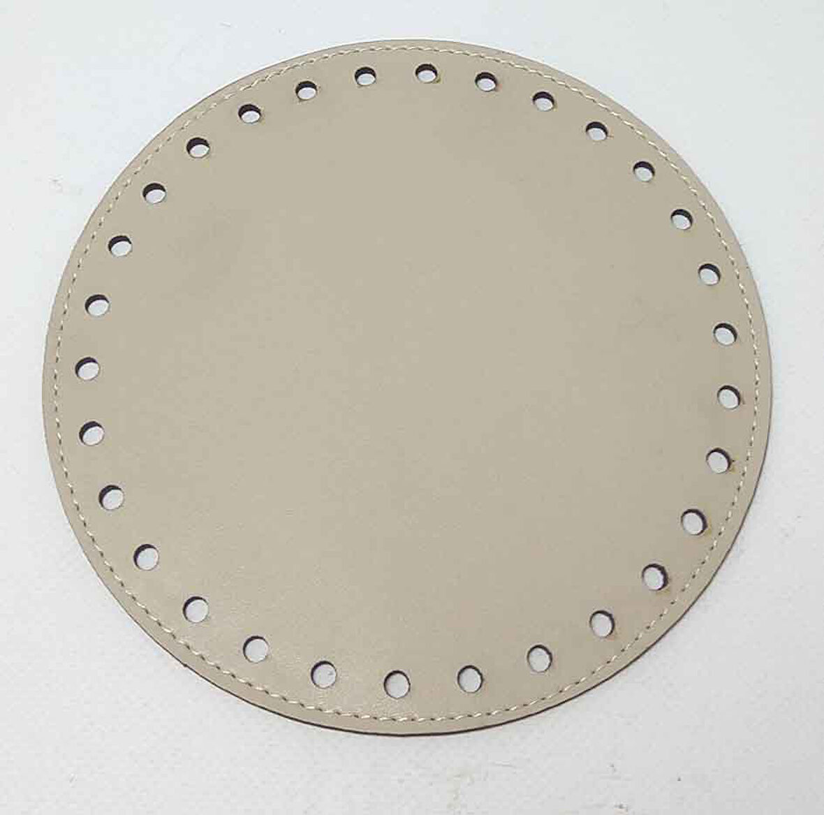 Nusrat Bilişim Çanta Aksesuar Açık Vizon Renk 16 Cm Yuvarlak Taban Plaka