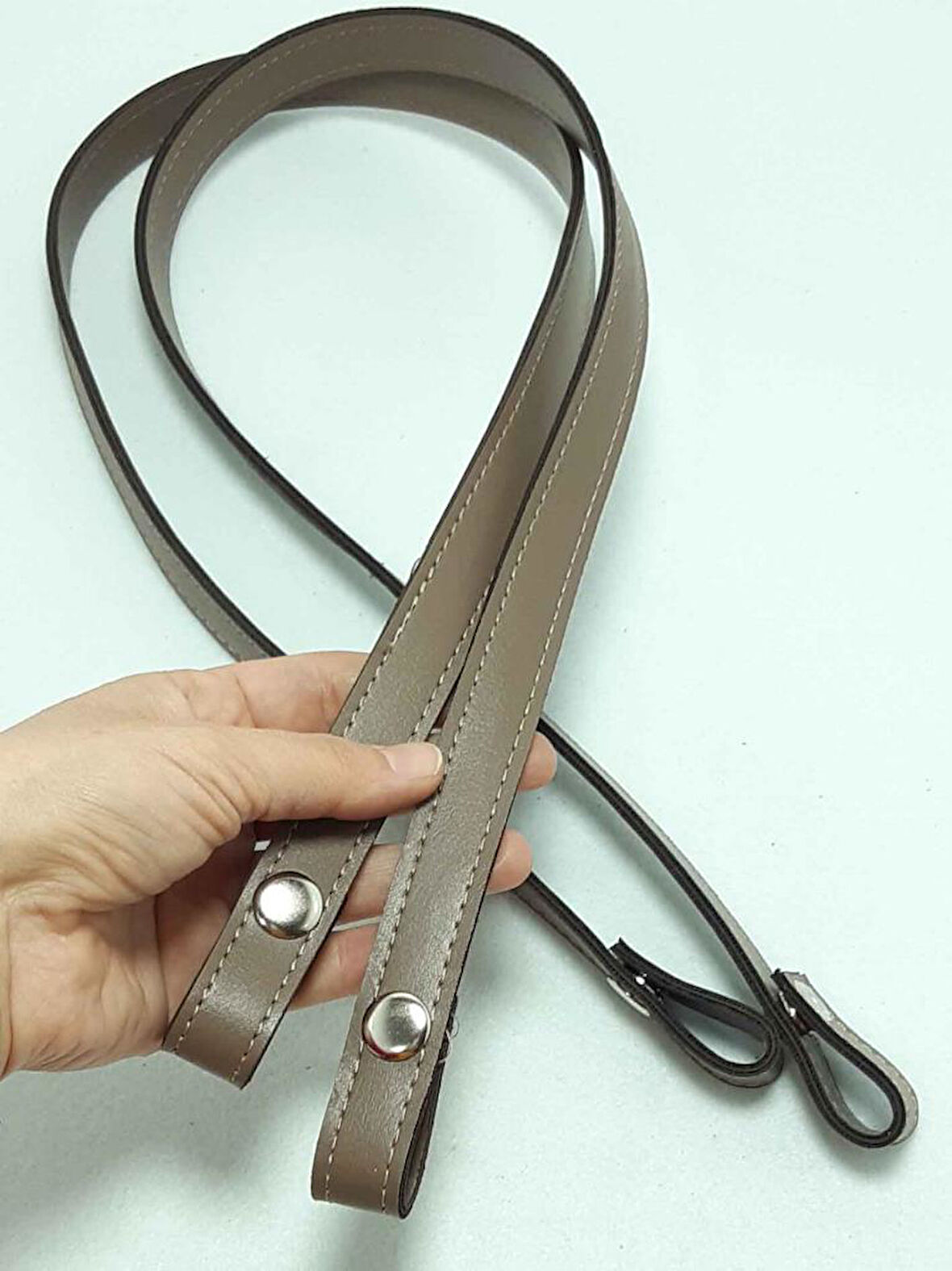 Çanta Aksesuar Vizon Renkli, Çıtçıtlı Çanta Sapı