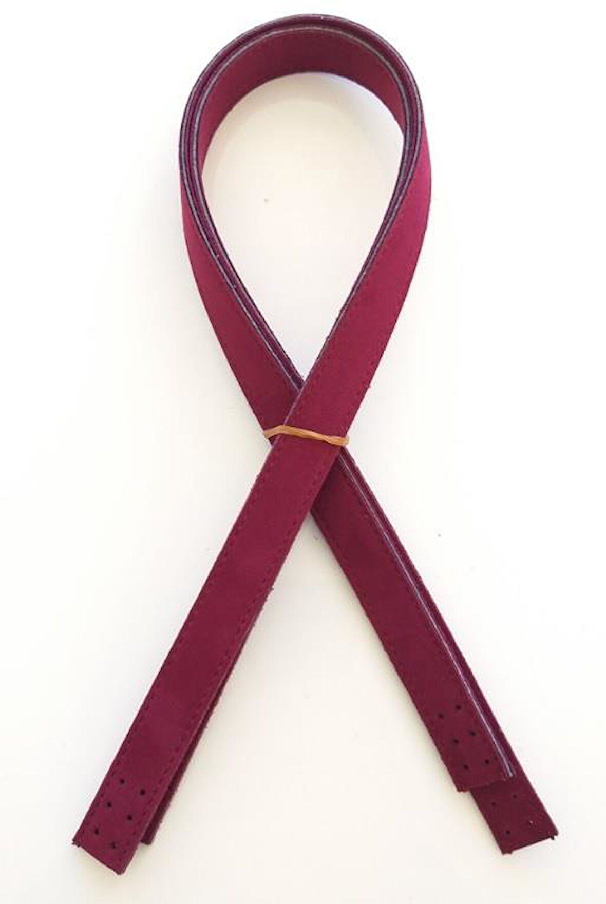 Çanta Aksesuar Süet Suni Deri Bordo Çift Sap 70X2 Cm