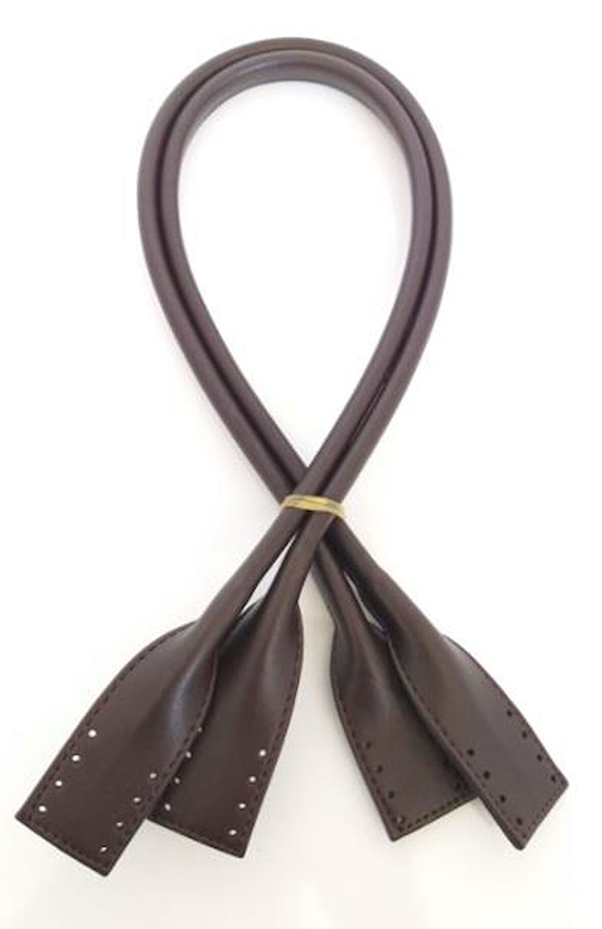 Çanta Aksesuar Suni Deri Pelikan Model Çanta Sapı Koyu Kahve Renk