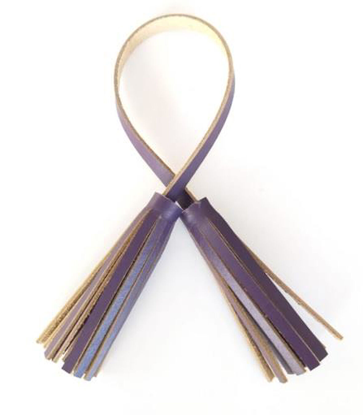 Çanta Aksesuar Gerçek Deri İkili Düz Püskül Mor