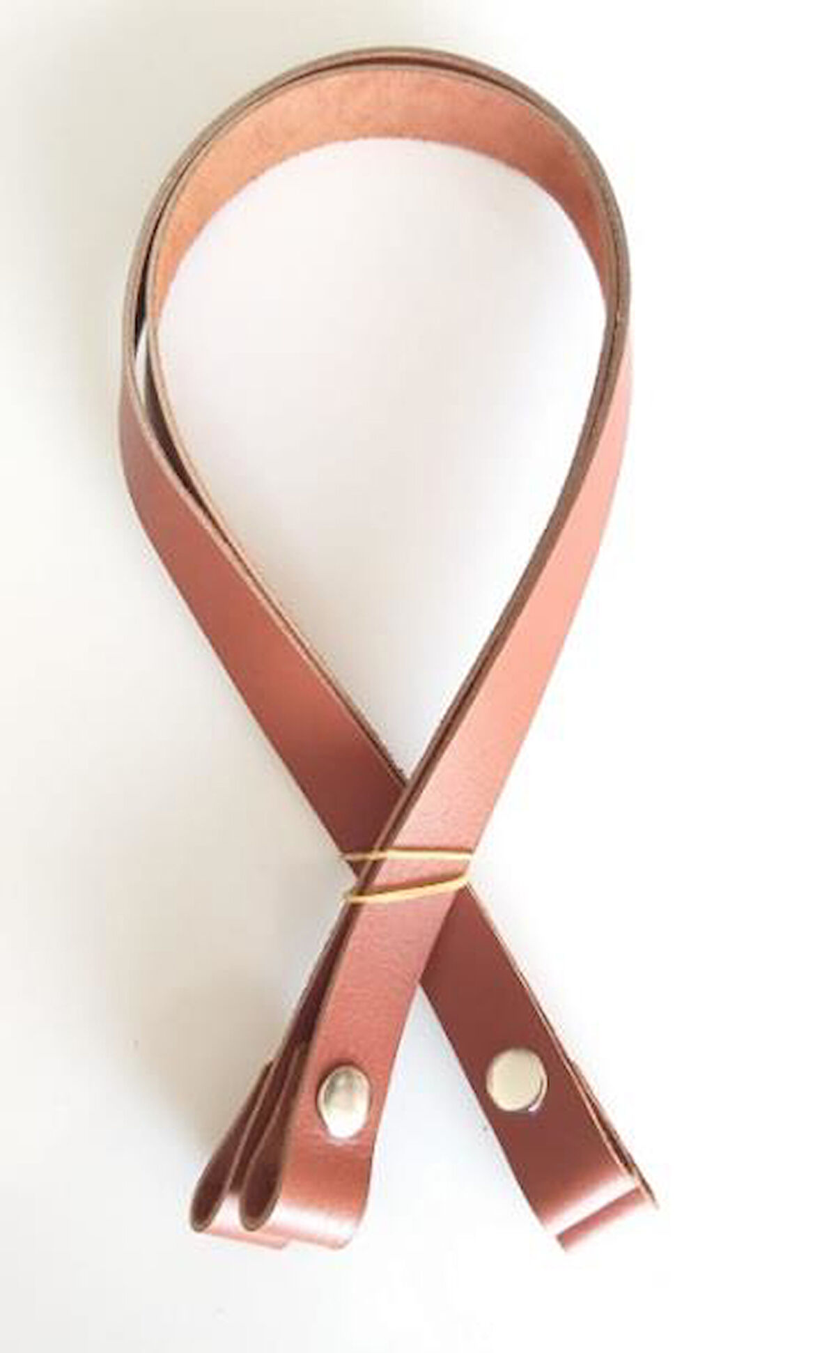 Çanta Aksesuar Gerçek Deri Çıtçıtlı Sap Taba