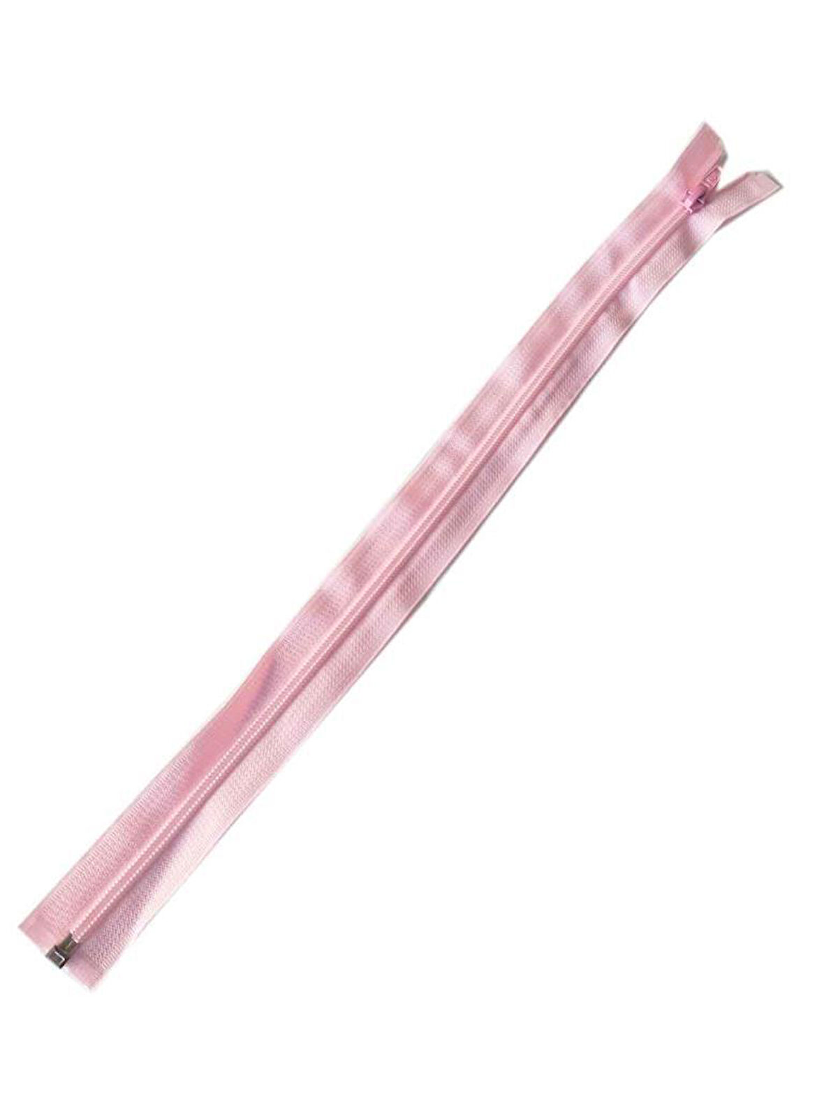 Nusrat Bilişim Çanta Aksesuar Açık Pembe Renk 40 Cm Plastik Diş Fermuar Fd27