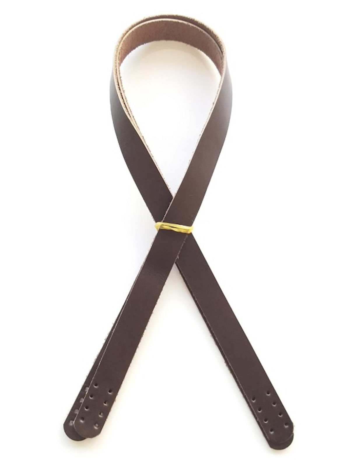 Nusrat Bilişim Çanta Aksesuar Koyu Kahve Renk Gerçek Deri 70X2 Cm Çift Sap