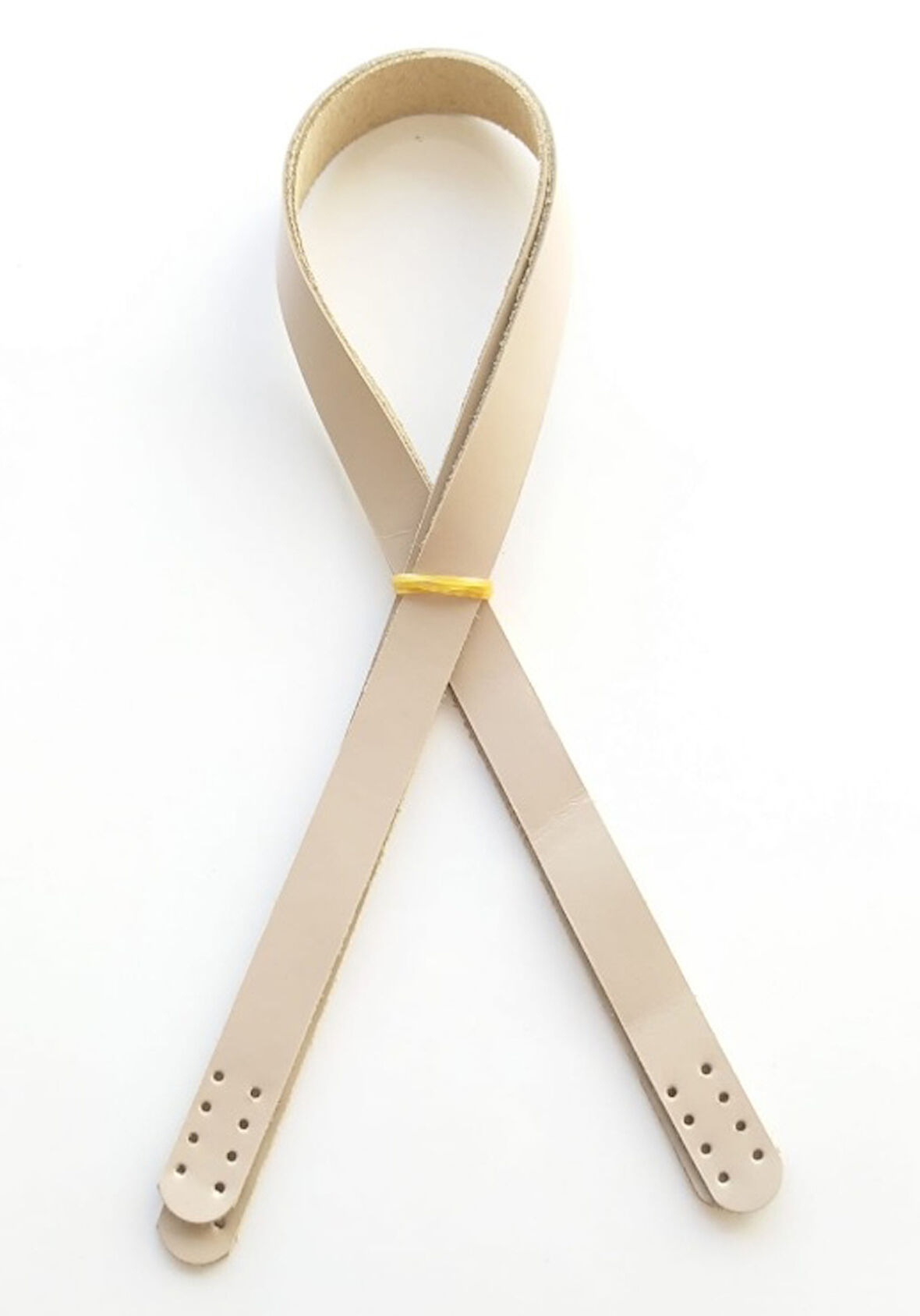 Çanta Aksesuar Krem (Bej) Renk Gerçek Deri 70X2 Cm Çift Sap