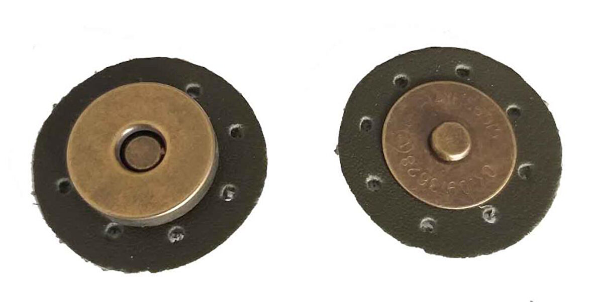 Çanta Aksesuar Suni Derili Mıknatıs Yeşil