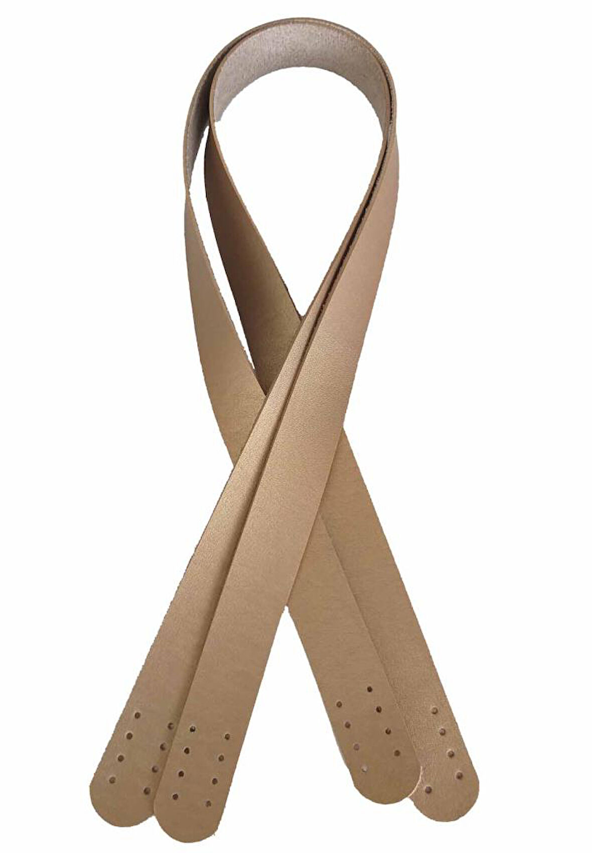 Çanta Aksesuar 80X2.4 Cm, Tek Kat Suni Deri Gold Renk Çift Sap