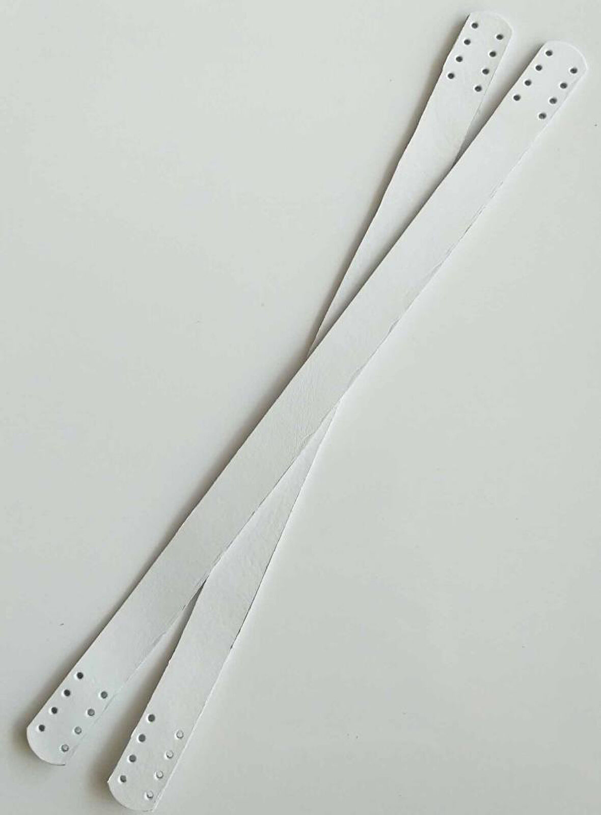 Çanta Aksesuar 35X2 Cm Gerçek Deri Çift Sap Beyaz