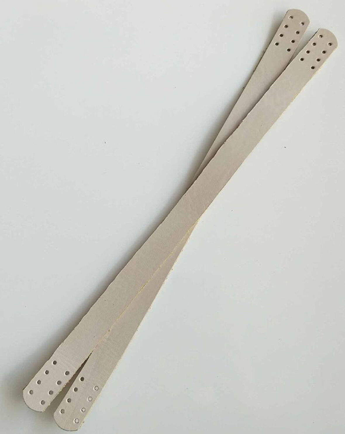 Çanta Aksesuar 35X2 Cm Gerçek Deri Çift Sap Krem Renk