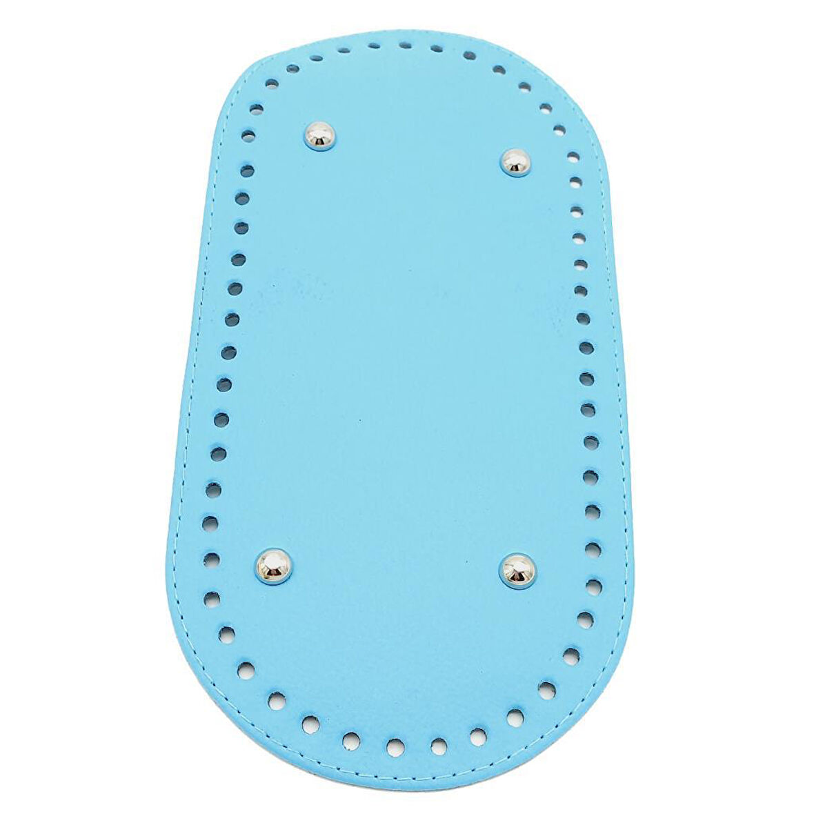 Çanta Aksesuar Suni Deri Turkuaz Renk 25X12 cm Oval Çanta Tabanı