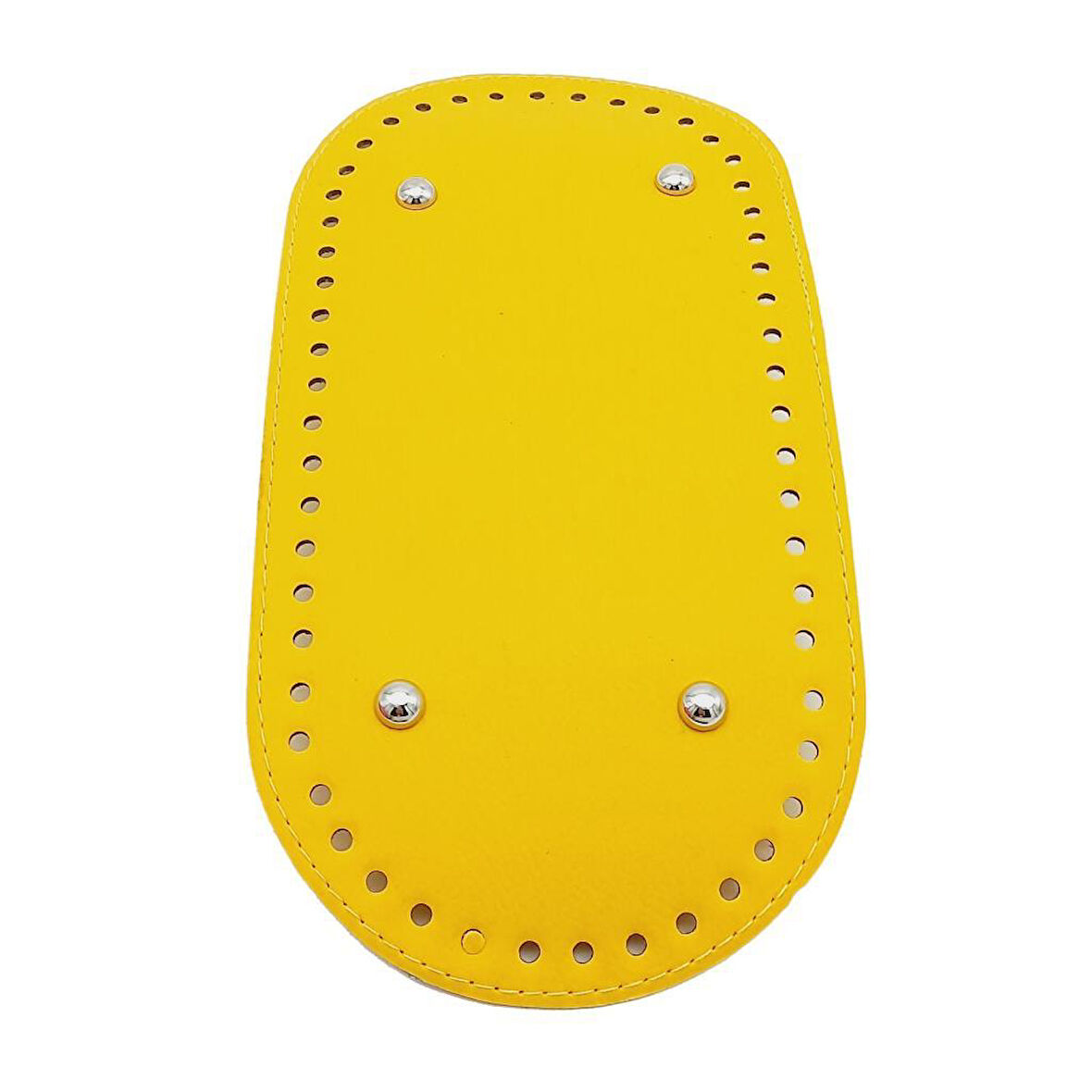 Çanta Aksesuar Suni Deri Sarı Renk 25X12 cm Oval Çanta Tabanı