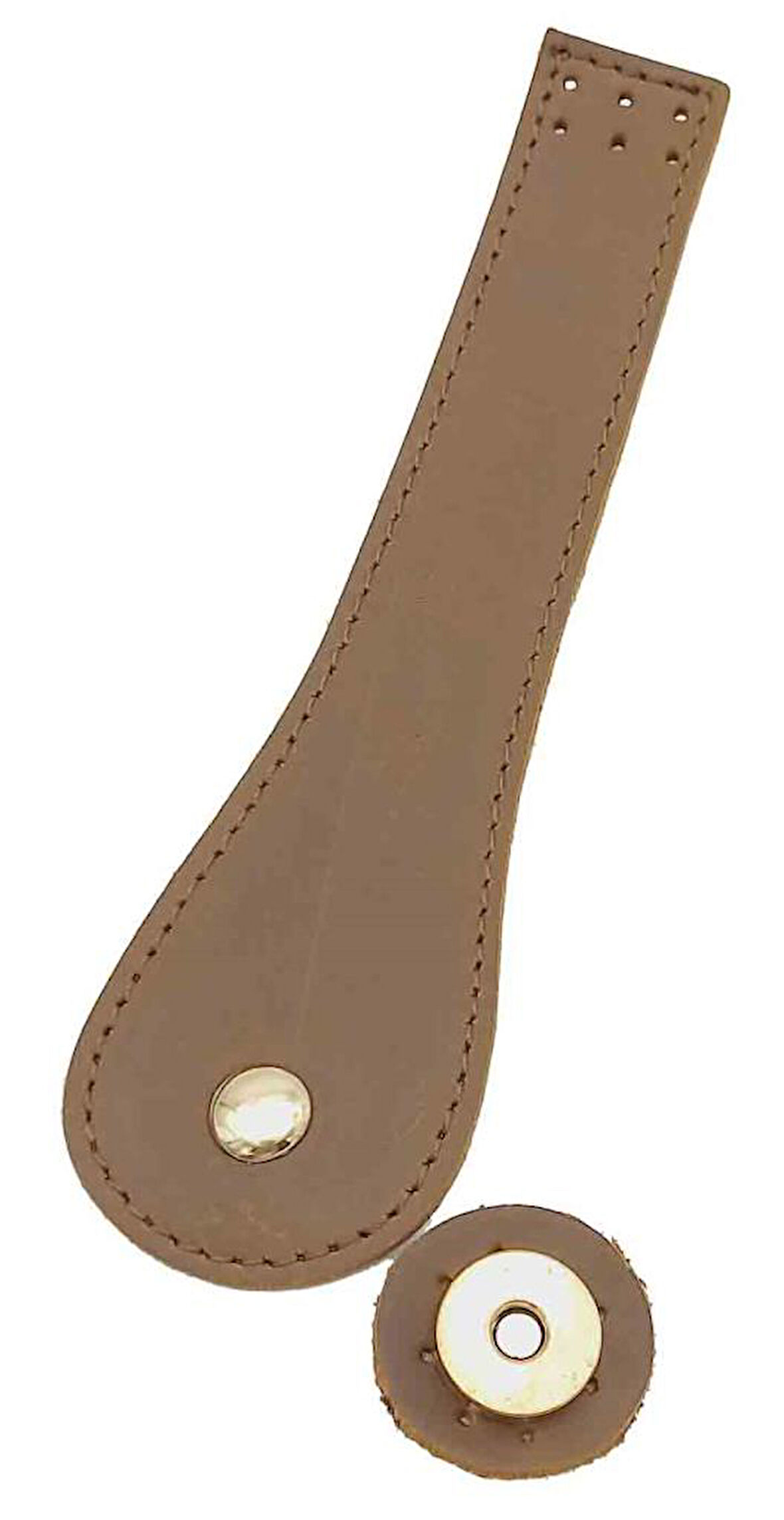 Çanta Aksesuar Gerçek Deri Armut Model Kapak Crazy Koyu Taba Light Gold Metalli