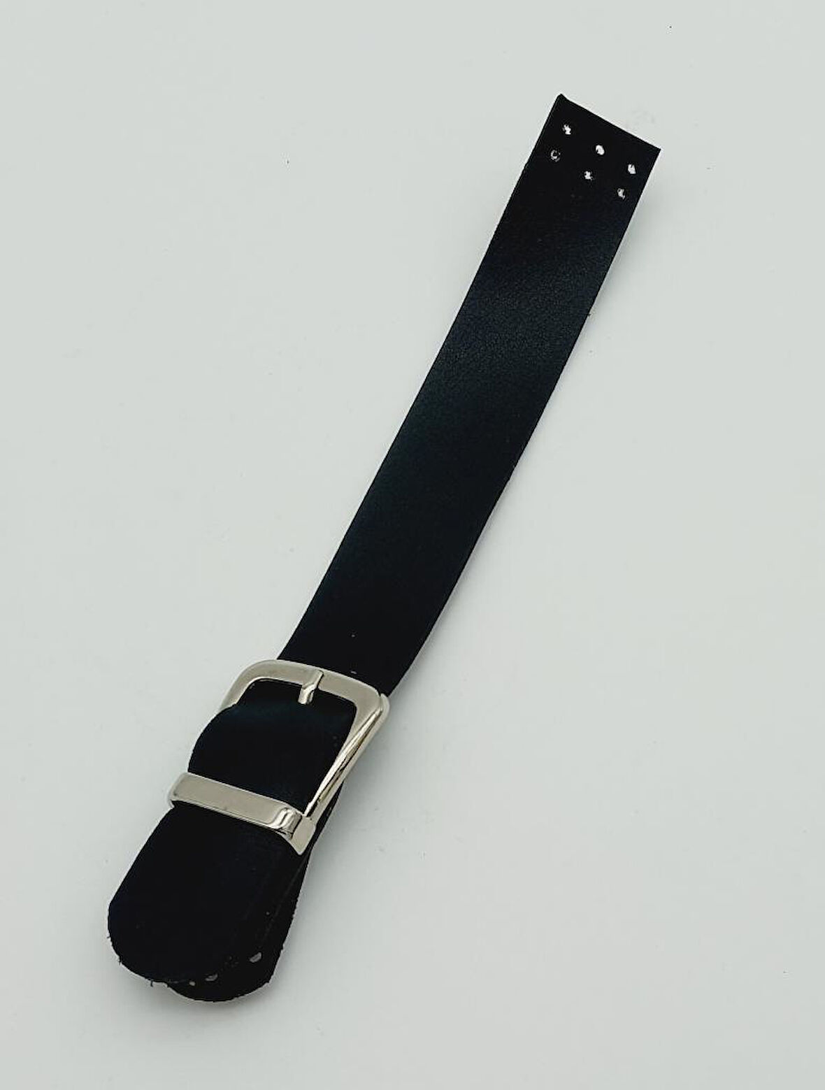 Çanta Aksesuar Tek Kat 18 Cm Suni Deri Siyah Kapak Gümüş Metal