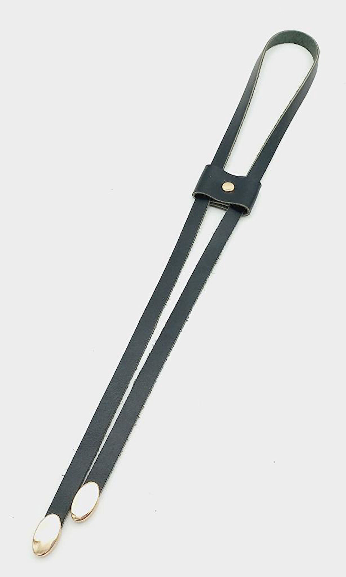 Çanta Aksesuar Siyah Gerçek Deri Büzgü Light Gold Metalli